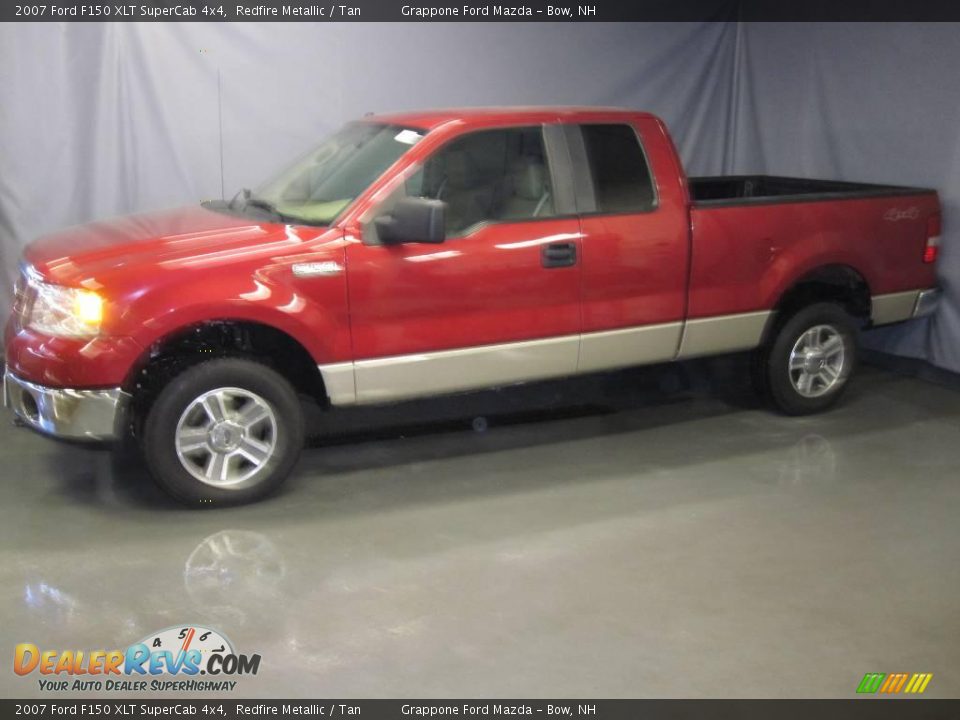 2007 Ford F150 XLT SuperCab 4x4 Redfire Metallic / Tan Photo #2