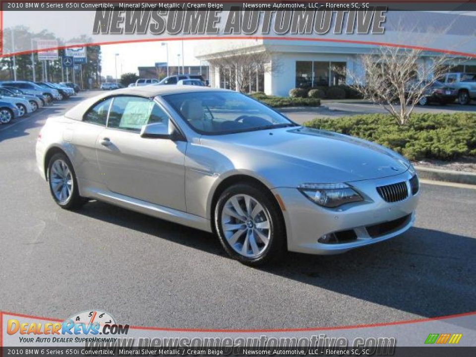 2010 BMW 6 Series 650i Convertible Mineral Silver Metallic / Cream Beige Photo #1