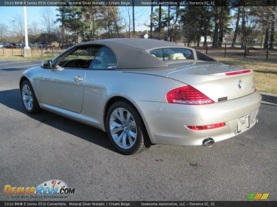 2010 BMW 6 Series 650i Convertible Mineral Silver Metallic / Cream Beige Photo #2