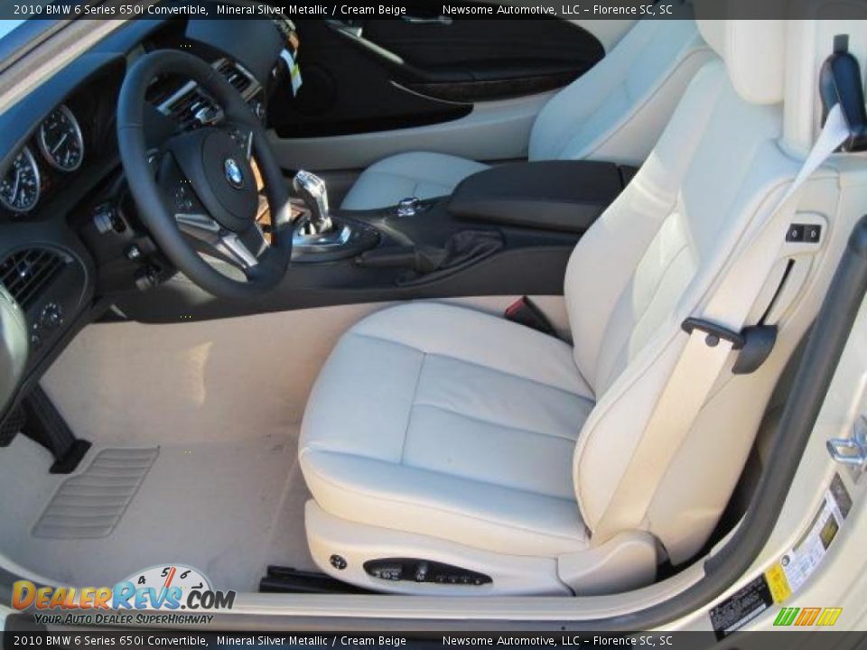 2010 BMW 6 Series 650i Convertible Mineral Silver Metallic / Cream Beige Photo #3
