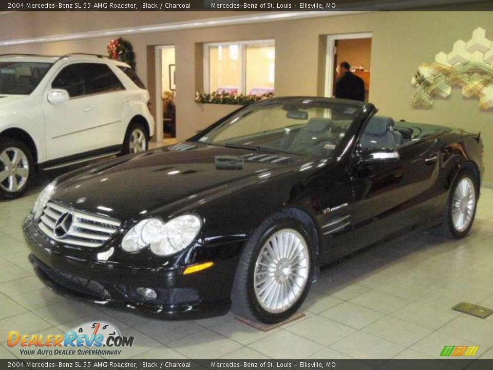 2004 Mercedes-Benz SL 55 AMG Roadster Black / Charcoal Photo #1