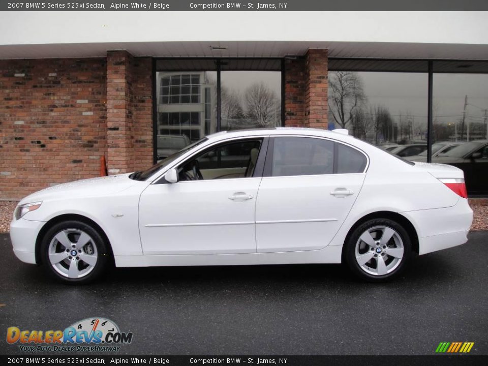 2007 BMW 5 Series 525xi Sedan Alpine White / Beige Photo #3