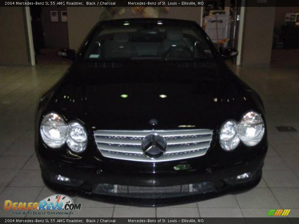 2004 Mercedes-Benz SL 55 AMG Roadster Black / Charcoal Photo #3