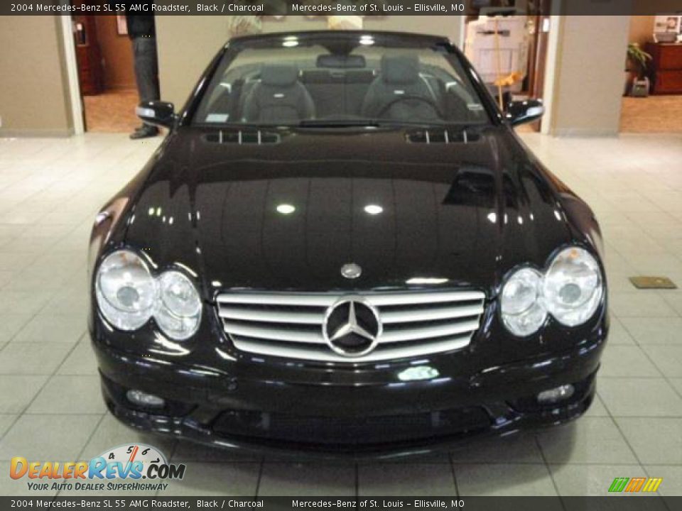 2004 Mercedes-Benz SL 55 AMG Roadster Black / Charcoal Photo #4