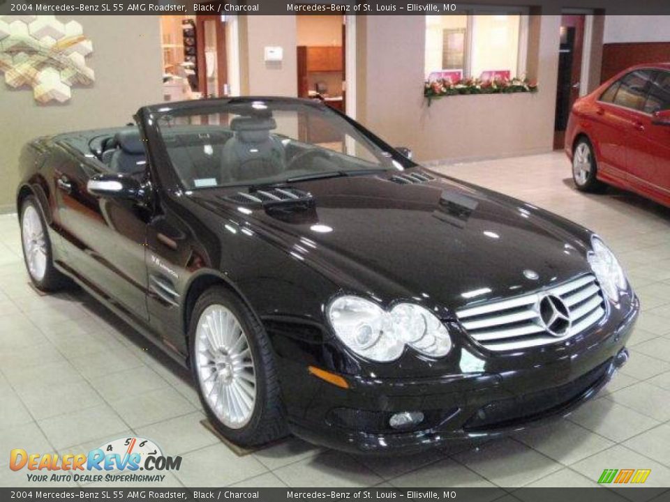 2004 Mercedes-Benz SL 55 AMG Roadster Black / Charcoal Photo #5