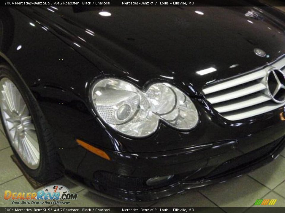 2004 Mercedes-Benz SL 55 AMG Roadster Black / Charcoal Photo #6