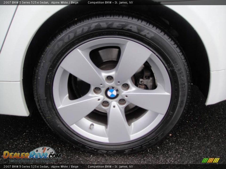 2007 BMW 5 Series 525xi Sedan Alpine White / Beige Photo #8