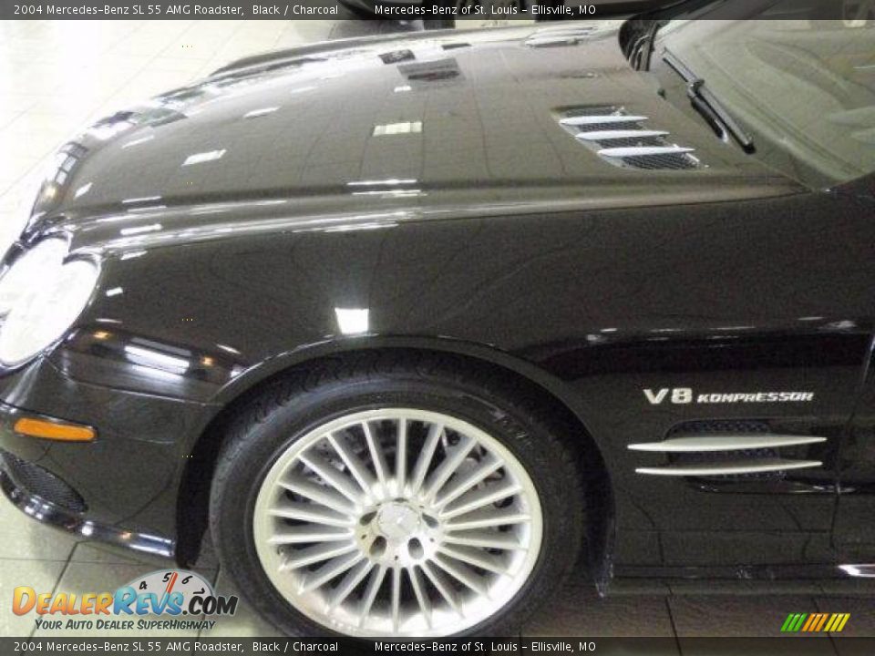 2004 Mercedes-Benz SL 55 AMG Roadster Black / Charcoal Photo #10