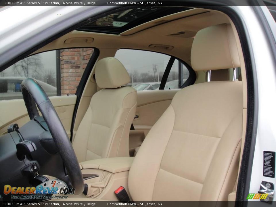 2007 BMW 5 Series 525xi Sedan Alpine White / Beige Photo #10