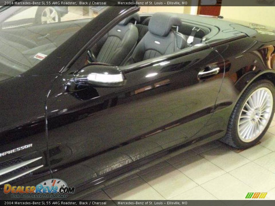 2004 Mercedes-Benz SL 55 AMG Roadster Black / Charcoal Photo #11