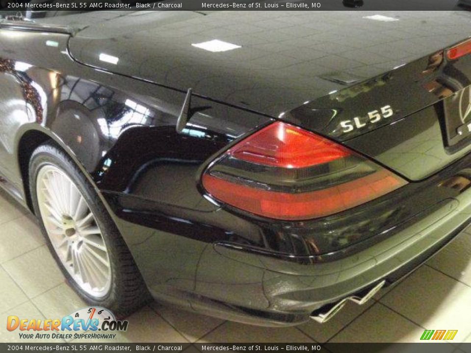 2004 Mercedes-Benz SL 55 AMG Roadster Black / Charcoal Photo #12
