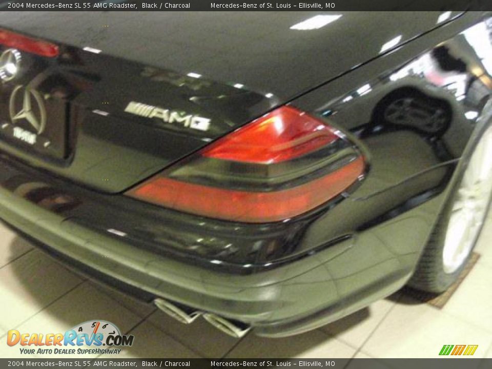 2004 Mercedes-Benz SL 55 AMG Roadster Black / Charcoal Photo #13