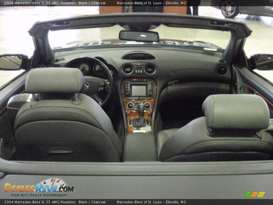 2004 Mercedes-Benz SL 55 AMG Roadster Black / Charcoal Photo #14