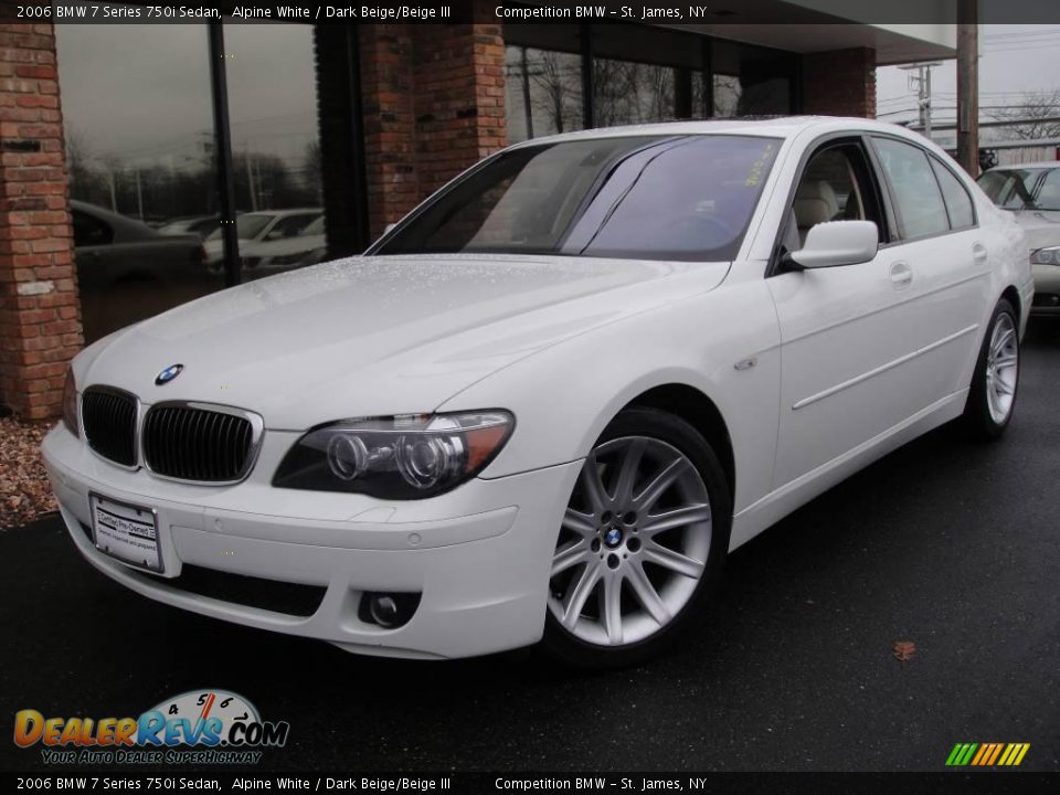 2006 BMW 7 Series 750i Sedan Alpine White / Dark Beige/Beige III Photo #1
