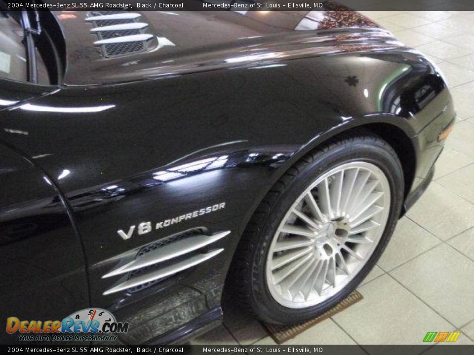 2004 Mercedes-Benz SL 55 AMG Roadster Black / Charcoal Photo #19