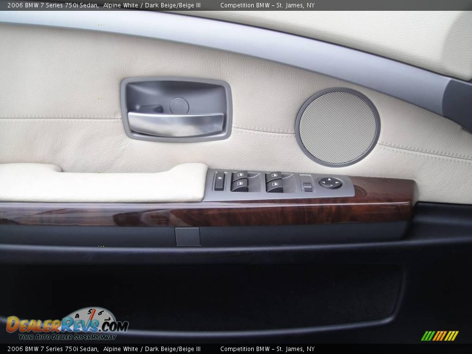 2006 BMW 7 Series 750i Sedan Alpine White / Dark Beige/Beige III Photo #8