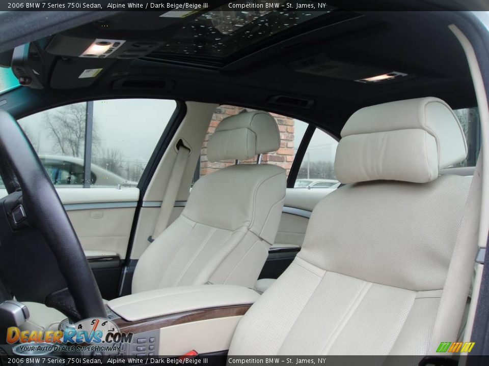 2006 BMW 7 Series 750i Sedan Alpine White / Dark Beige/Beige III Photo #9