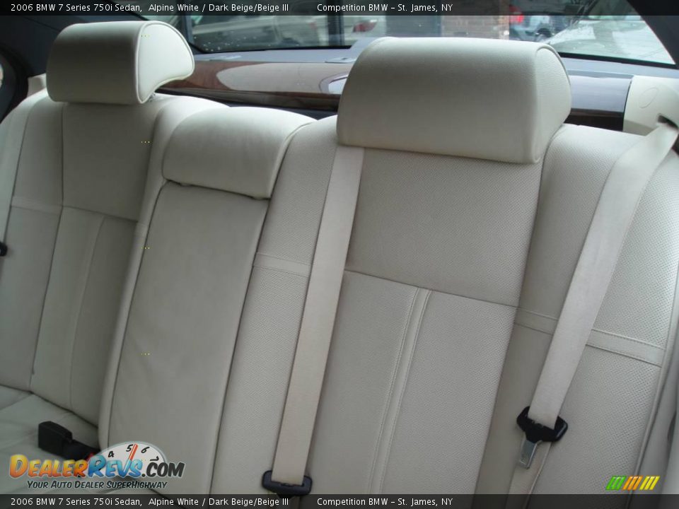 2006 BMW 7 Series 750i Sedan Alpine White / Dark Beige/Beige III Photo #12