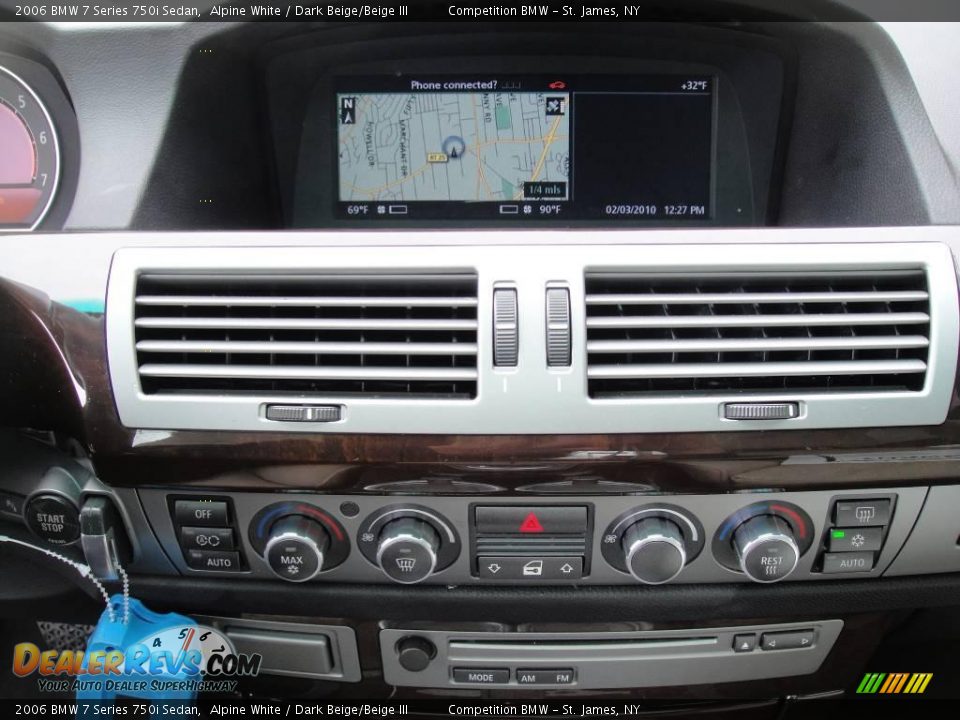 2006 BMW 7 Series 750i Sedan Alpine White / Dark Beige/Beige III Photo #13