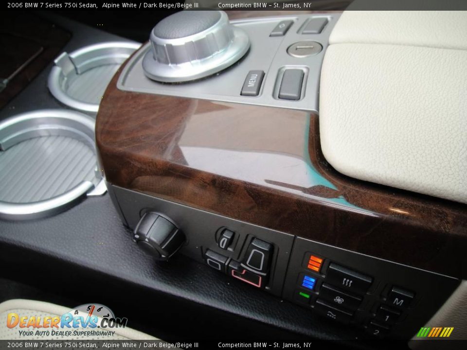 2006 BMW 7 Series 750i Sedan Alpine White / Dark Beige/Beige III Photo #14