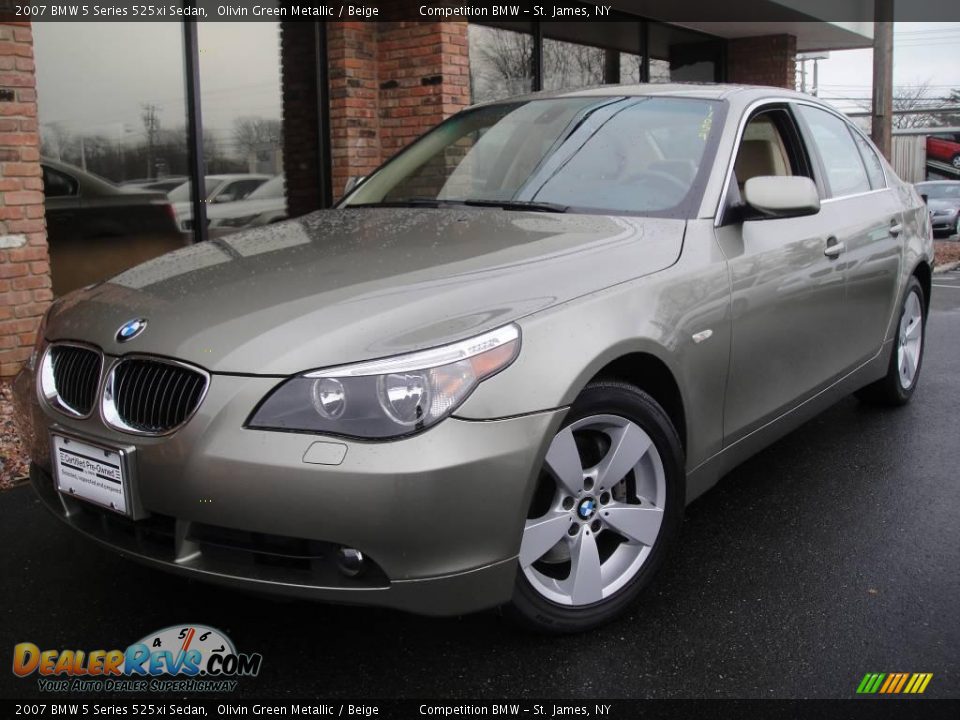 2007 BMW 5 Series 525xi Sedan Olivin Green Metallic / Beige Photo #1