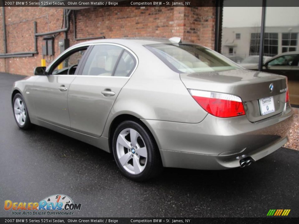 2007 BMW 5 Series 525xi Sedan Olivin Green Metallic / Beige Photo #4