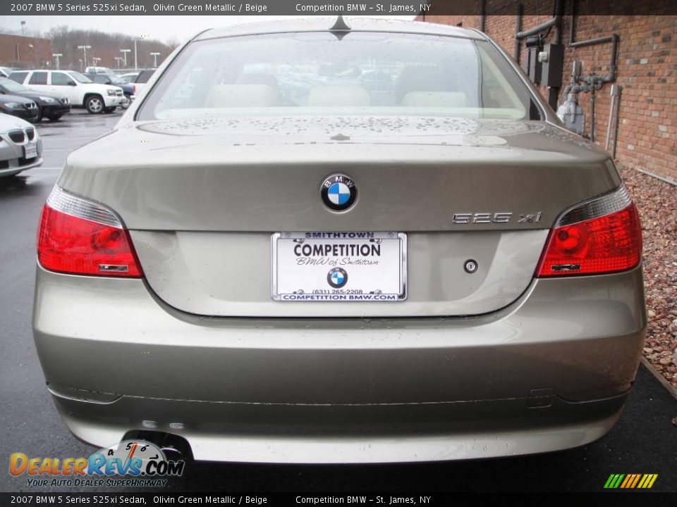 2007 BMW 5 Series 525xi Sedan Olivin Green Metallic / Beige Photo #5