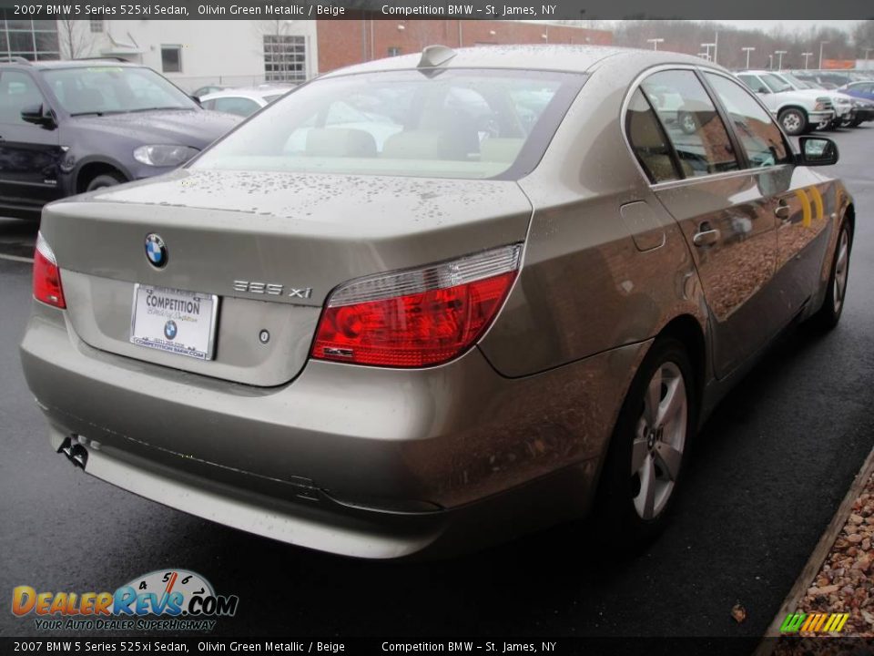 2007 BMW 5 Series 525xi Sedan Olivin Green Metallic / Beige Photo #6