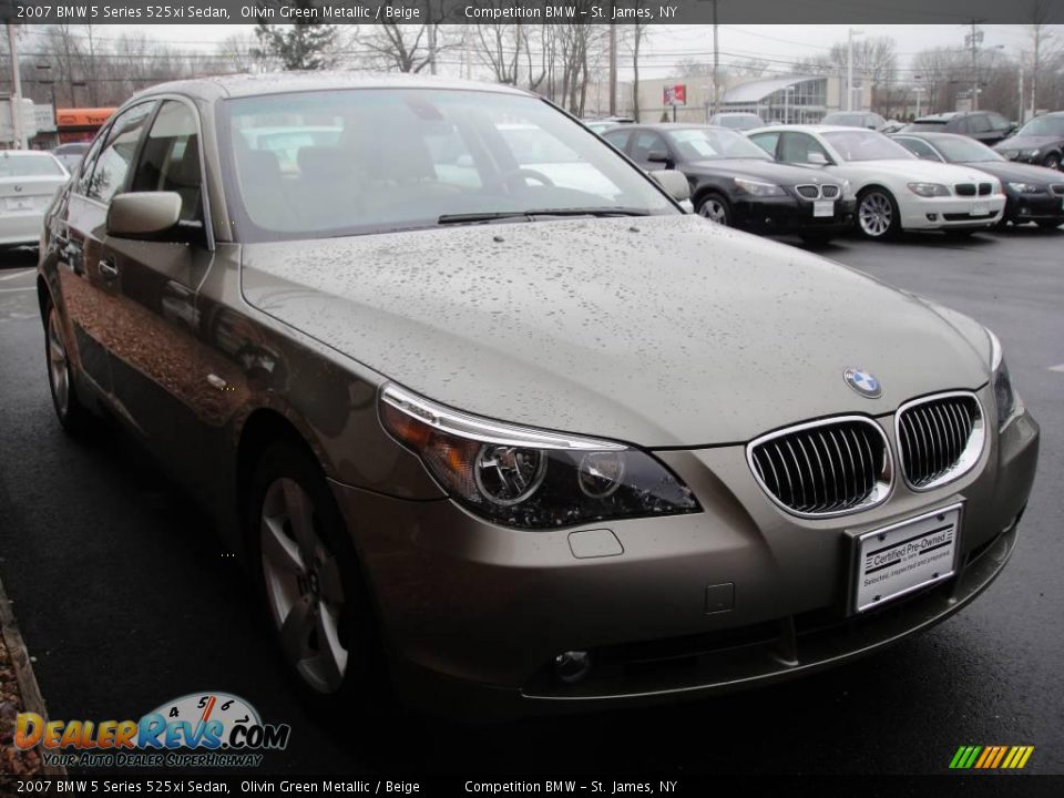 2007 BMW 5 Series 525xi Sedan Olivin Green Metallic / Beige Photo #7