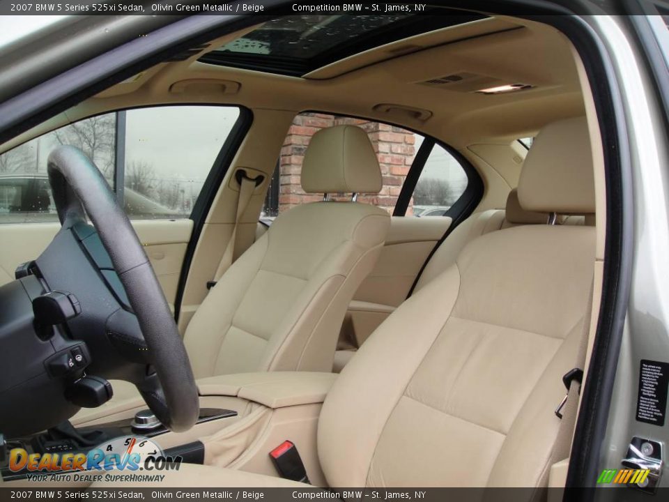 2007 BMW 5 Series 525xi Sedan Olivin Green Metallic / Beige Photo #10