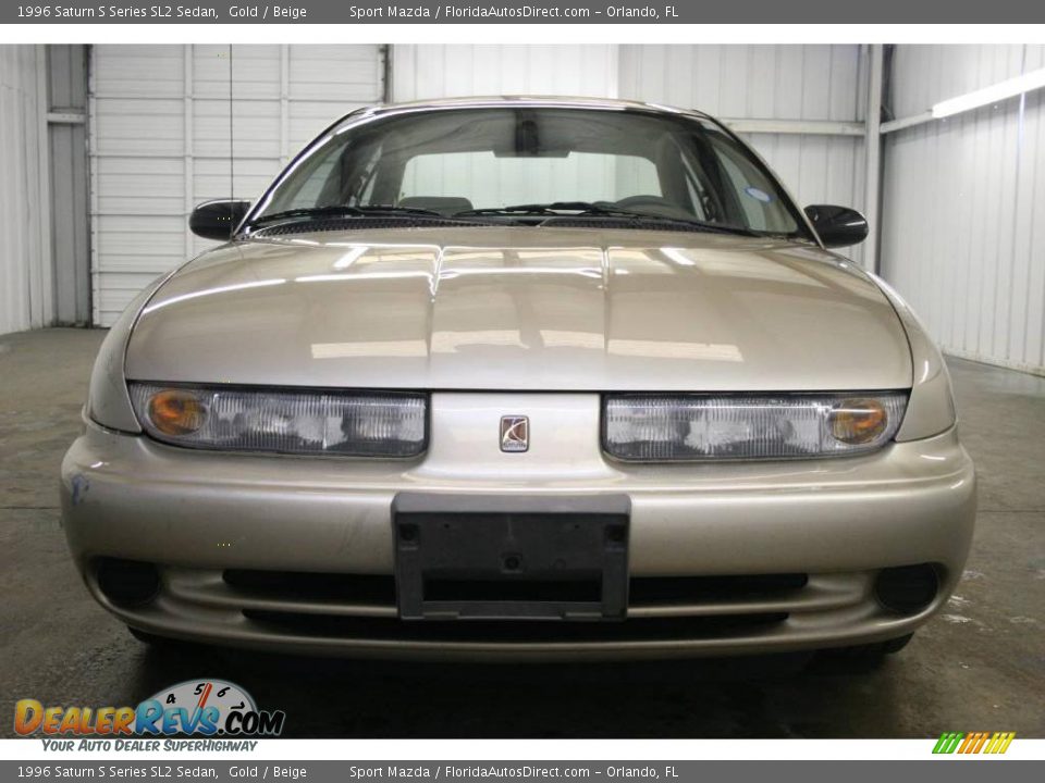 1996 Saturn S Series SL2 Sedan Gold / Beige Photo #3