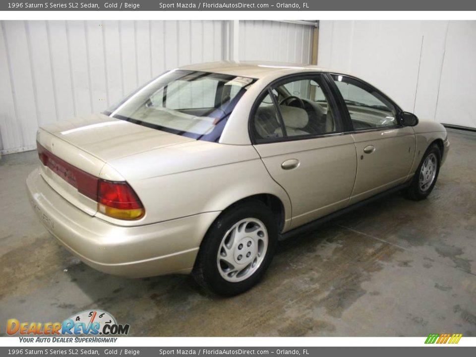 1996 Saturn S Series SL2 Sedan Gold / Beige Photo #5