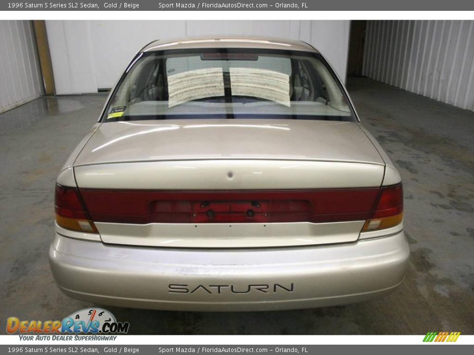 1996 Saturn S Series SL2 Sedan Gold / Beige Photo #6