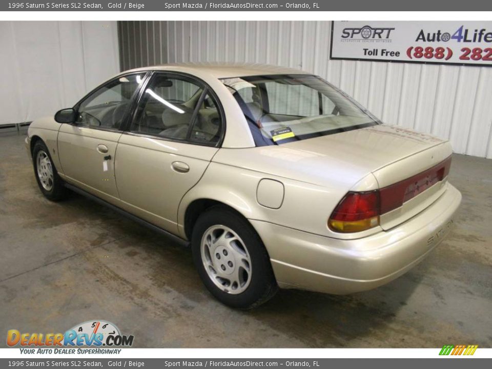 1996 Saturn S Series SL2 Sedan Gold / Beige Photo #7