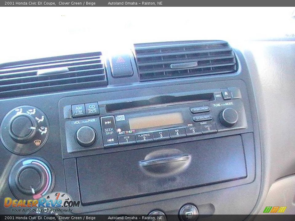2001 Honda Civic EX Coupe Clover Green / Beige Photo #16