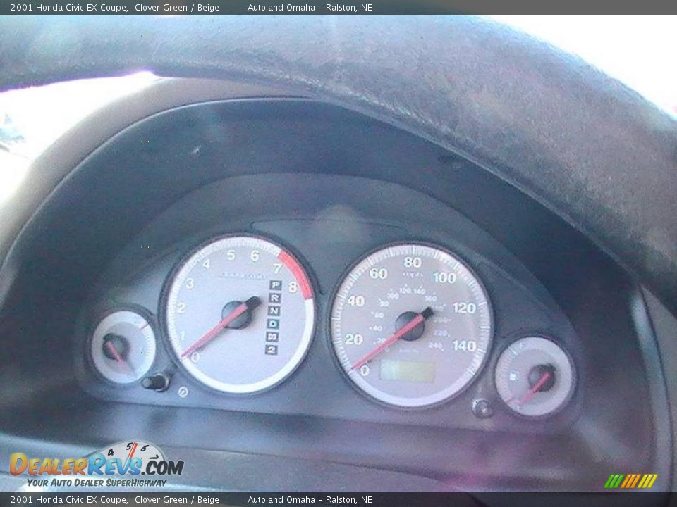2001 Honda Civic EX Coupe Clover Green / Beige Photo #17