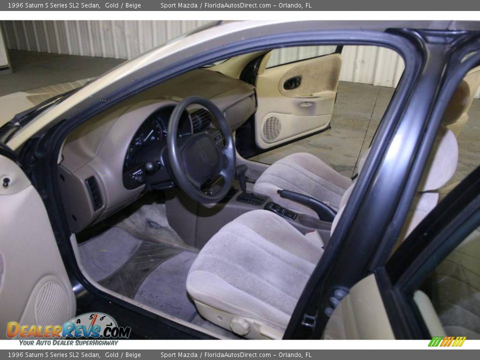 1996 Saturn S Series SL2 Sedan Gold / Beige Photo #13