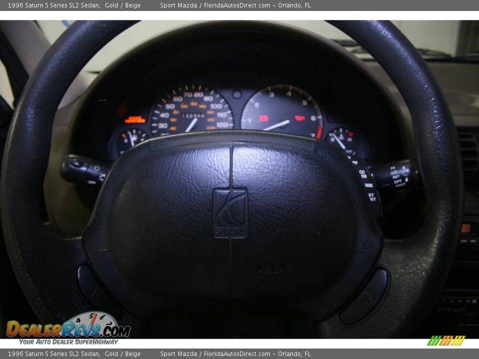 1996 Saturn S Series SL2 Sedan Gold / Beige Photo #14