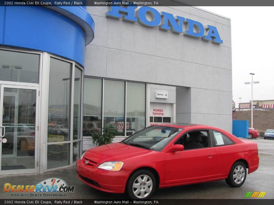 2002 Honda Civic EX Coupe Rally Red / Black Photo #1