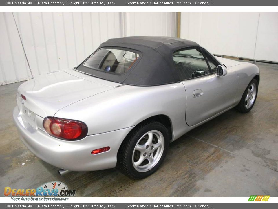 2001 Mazda MX-5 Miata Roadster Sunlight Silver Metallic / Black Photo #5