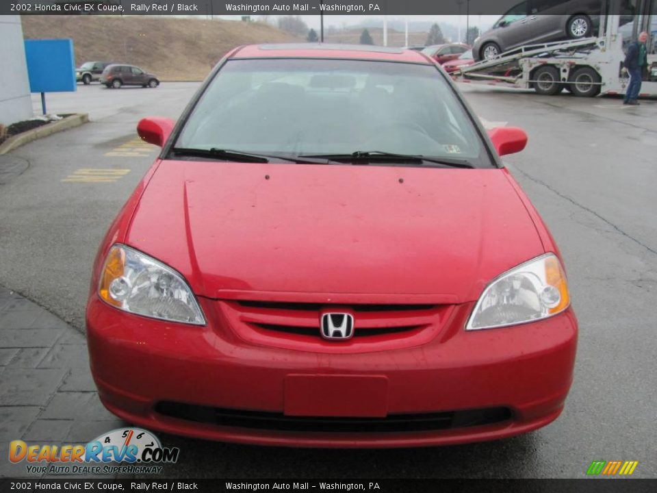 2002 Honda Civic EX Coupe Rally Red / Black Photo #10