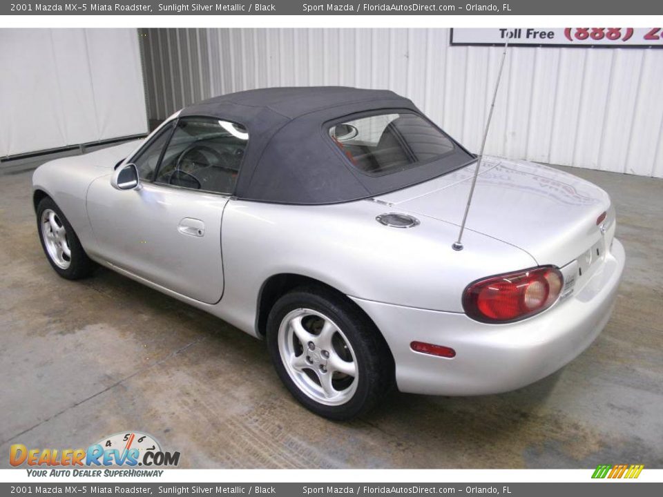 2001 Mazda MX-5 Miata Roadster Sunlight Silver Metallic / Black Photo #7