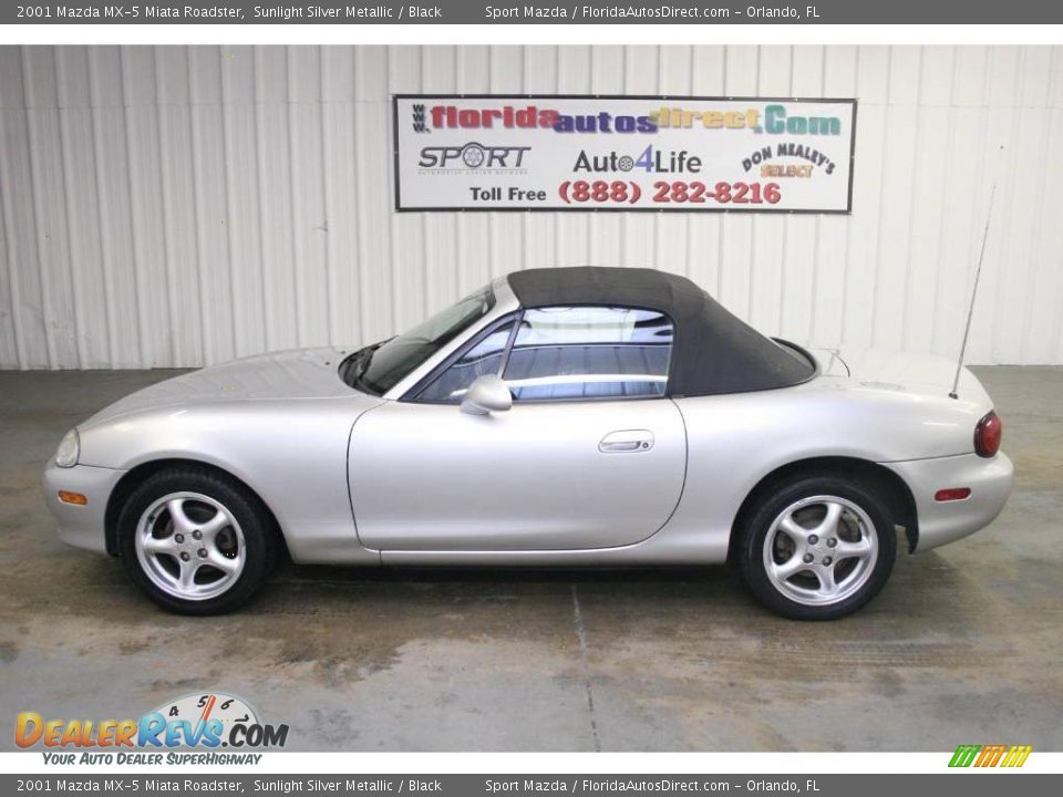 2001 Mazda MX-5 Miata Roadster Sunlight Silver Metallic / Black Photo #8