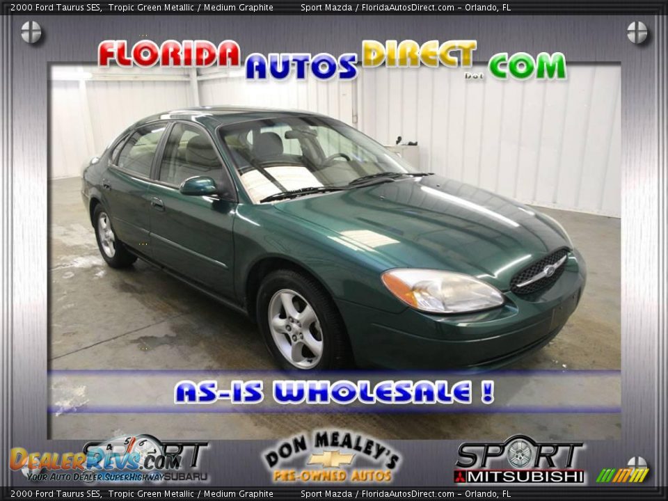 2000 Ford Taurus SES Tropic Green Metallic / Medium Graphite Photo #1