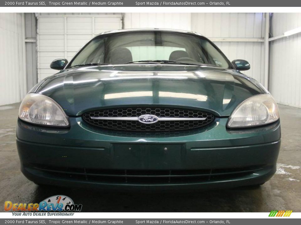 2000 Ford Taurus SES Tropic Green Metallic / Medium Graphite Photo #3