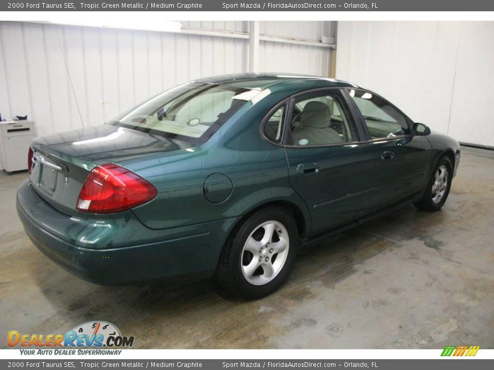 2000 Ford Taurus SES Tropic Green Metallic / Medium Graphite Photo #5