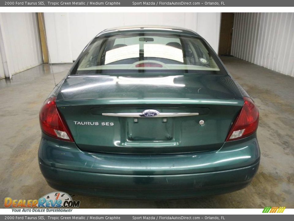 2000 Ford Taurus SES Tropic Green Metallic / Medium Graphite Photo #6