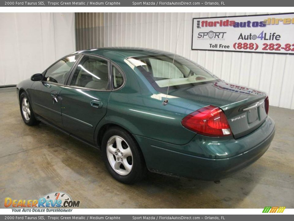 2000 Ford Taurus SES Tropic Green Metallic / Medium Graphite Photo #7