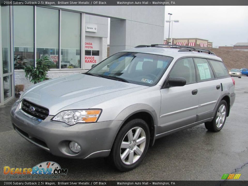 2006 Subaru Outback 2.5i Wagon Brilliant Silver Metallic / Off Black Photo #2