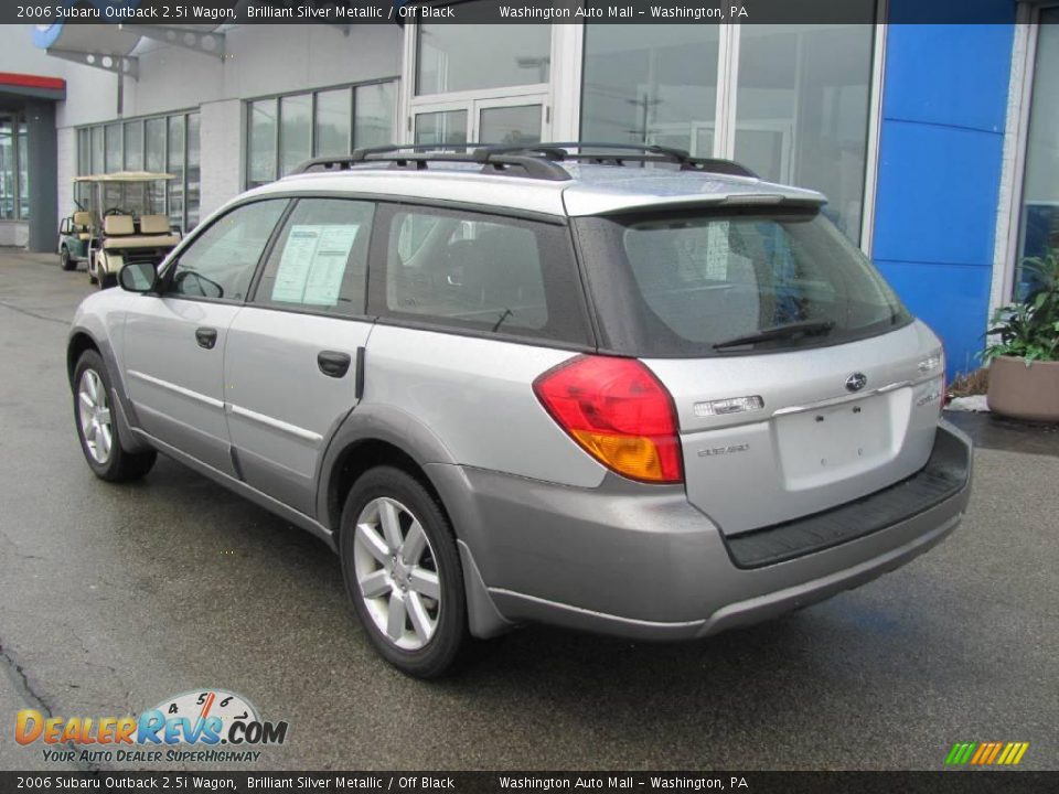 2006 Subaru Outback 2.5i Wagon Brilliant Silver Metallic / Off Black Photo #6